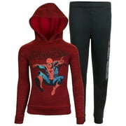 Avengers and Spider-Man Boys 2-Piece Fleece Sets, Fleece Hoodie and Pants Bundle Set for Boys (Sizes 4-16)